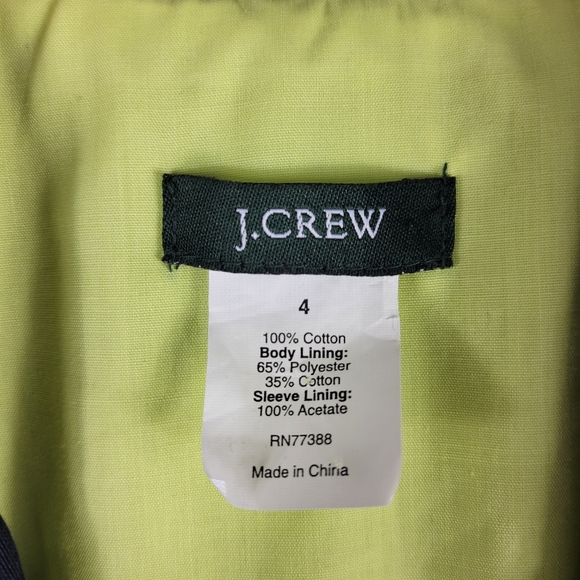 J.Crew Jacquard Pin Stripe Cotton Single Breasted Notch Lapel Blazer - Picture 5 of 8